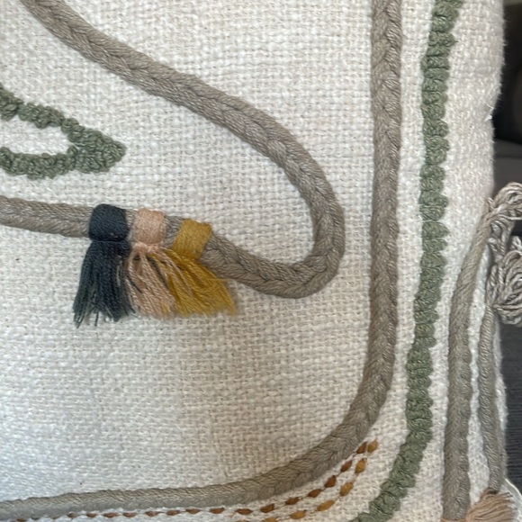 Embroidered Tassel Throw Pillow(s) - Picture 2 of 7